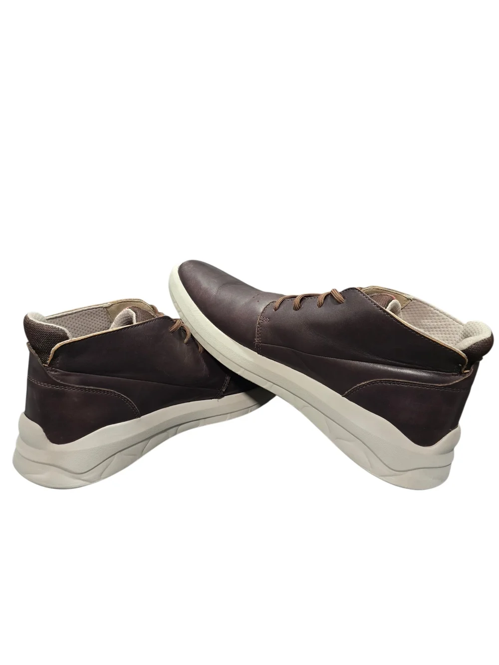 Timberland Size 10 Men's Brastreet Ultra Leather Dark Brown Chukka Boots
